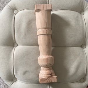 Turned wooden leg or accent piece unfinished